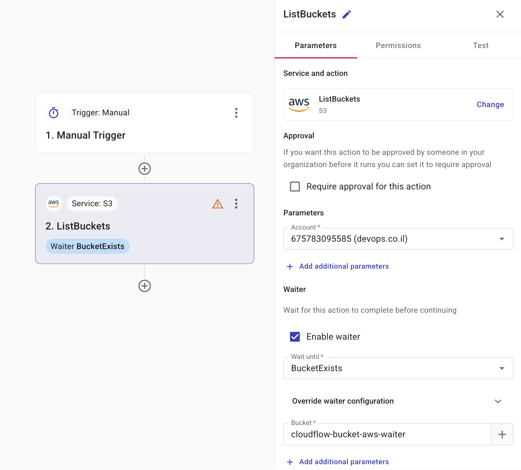 アクションのウェイター