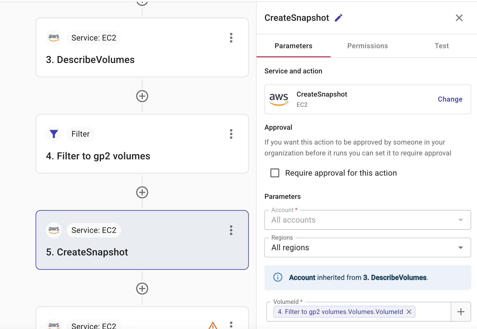 Create snapshot config