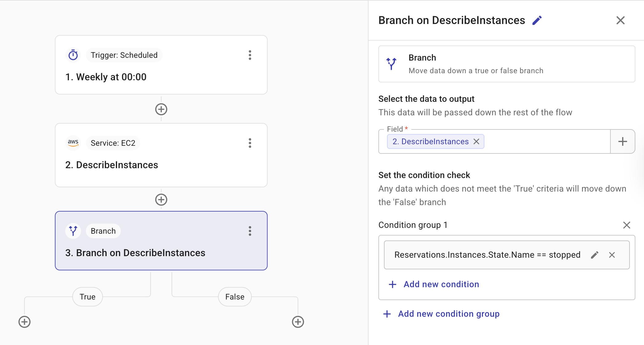 Branch statement example