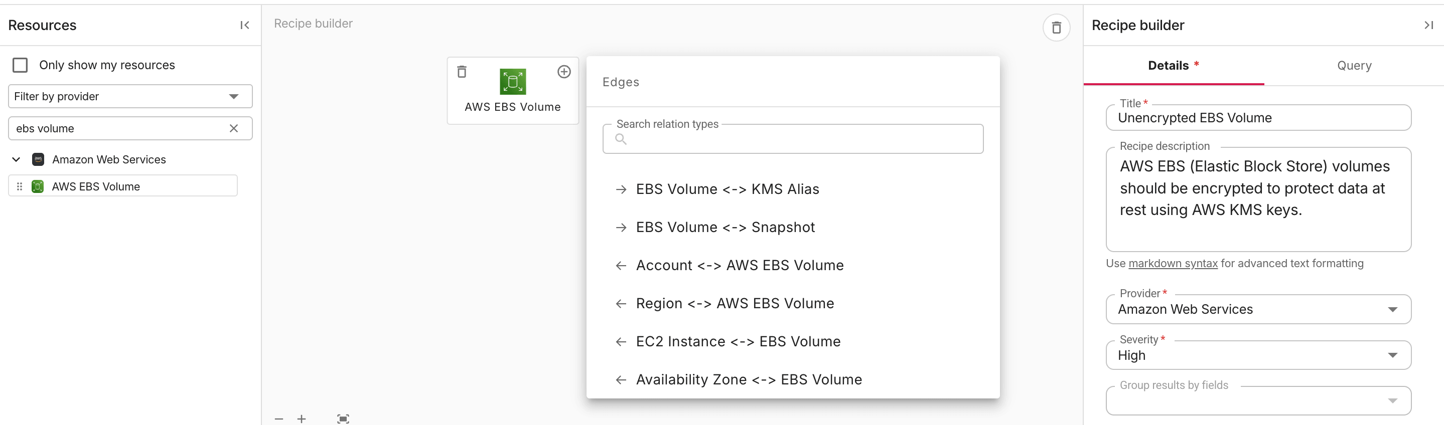 Composer - recipe builder: add related resource.