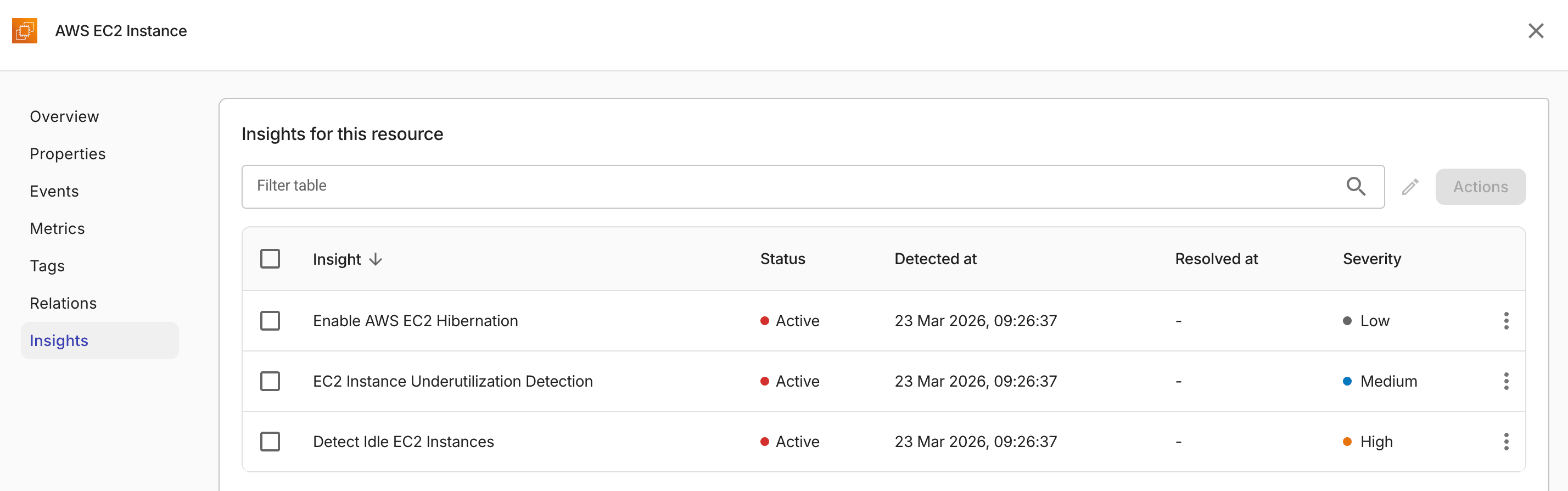 Composer - recipe builder: resource insights.