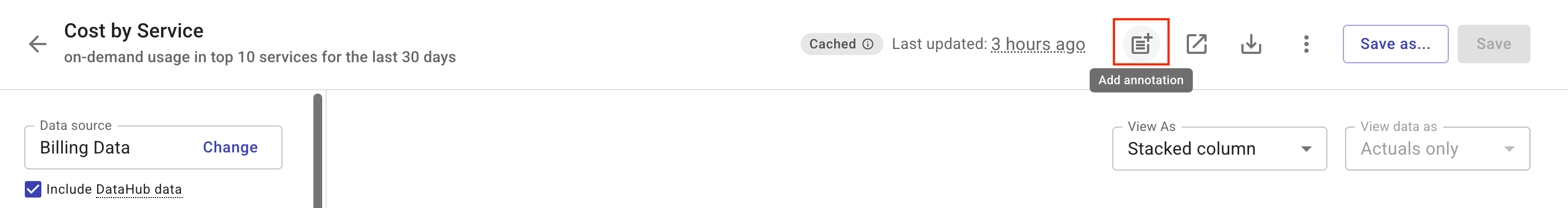 Add annotation on a report page