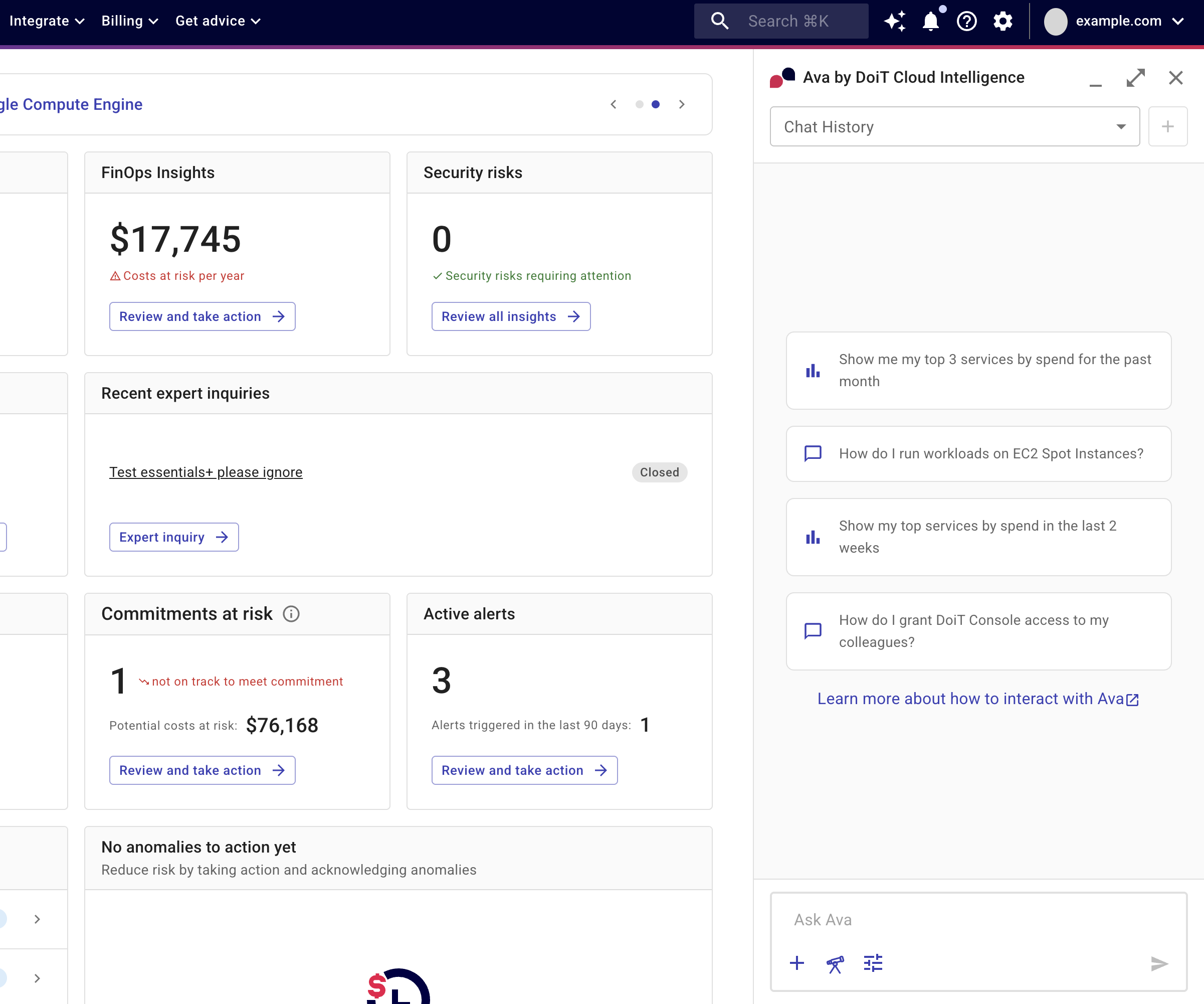 Avaのダイアログ
