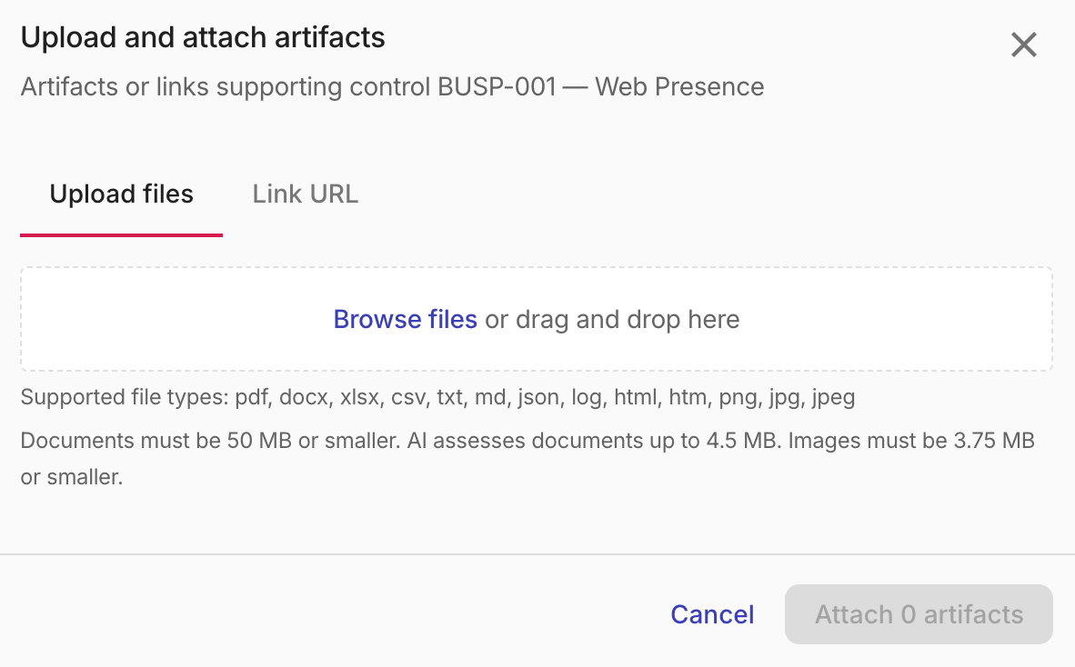 MSP - Upload new artifact