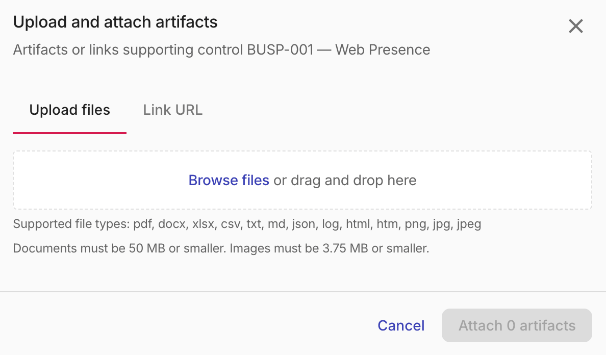 MSP - Upload new artifact