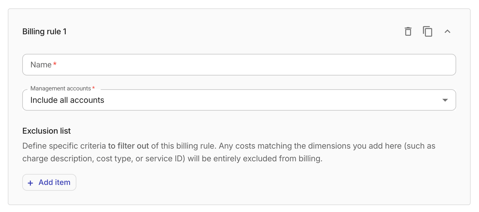 Contracts - The first billing rule