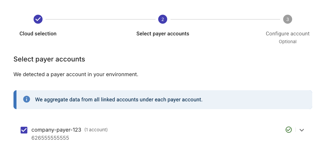 Select payer accounts
